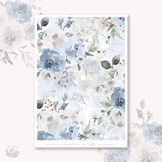 Joyful Season  | tearable washi sticker  sheet (Light)