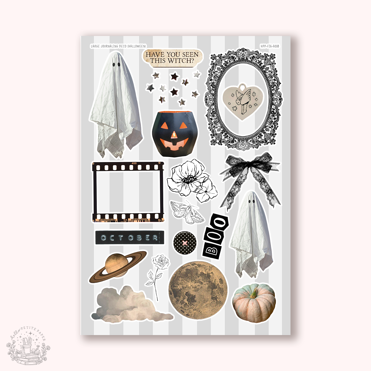 Junk Journaling deco stickers - halloween (A038)