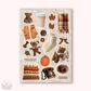 Junk Journaling deco stickers - pumpkin spice (A040)