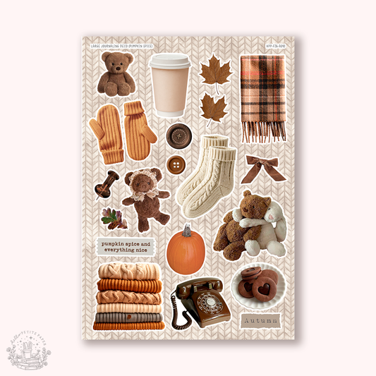Junk Journaling deco stickers - pumpkin spice (A040)