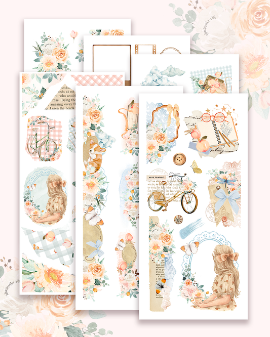Just peachy - decorative sticker collection (choose from 11 sheets).