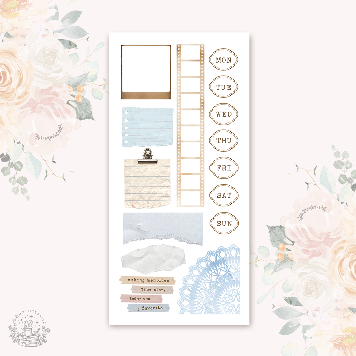 Just peachy - decorative sticker collection (choose from 11 sheets).