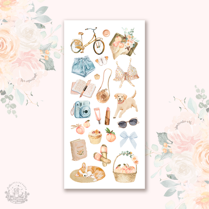Just peachy - decorative sticker collection (choose from 11 sheets).