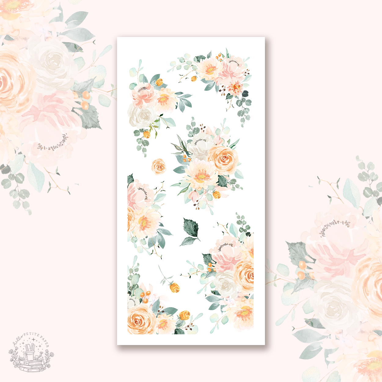 Just peachy - decorative sticker collection (choose from 11 sheets).