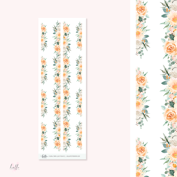 Floral trims | Just Peachy - planner stickers