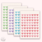 Junk Journaling deco stickers - Heart Alphabet (various colors)