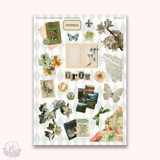 Junk Journaling deco stickers - Botanical (A019)