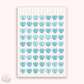 Junk Journaling deco stickers - Heart Alphabet (various colors)