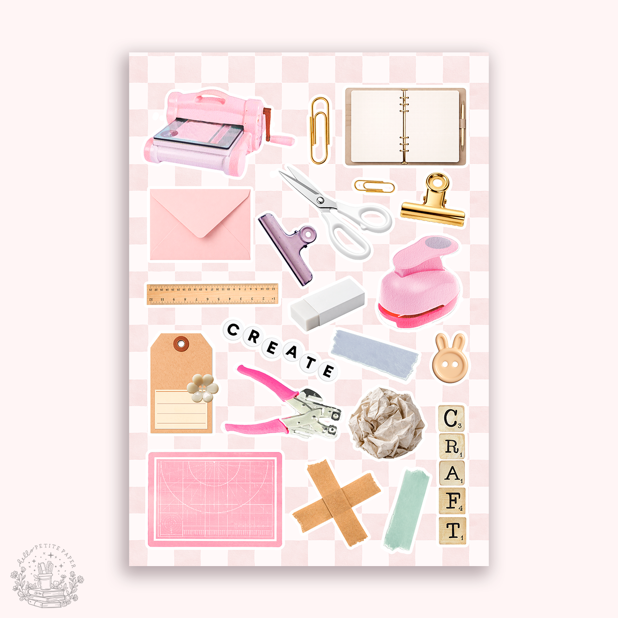 Junk Journaling deco stickers - Crafty (A022)