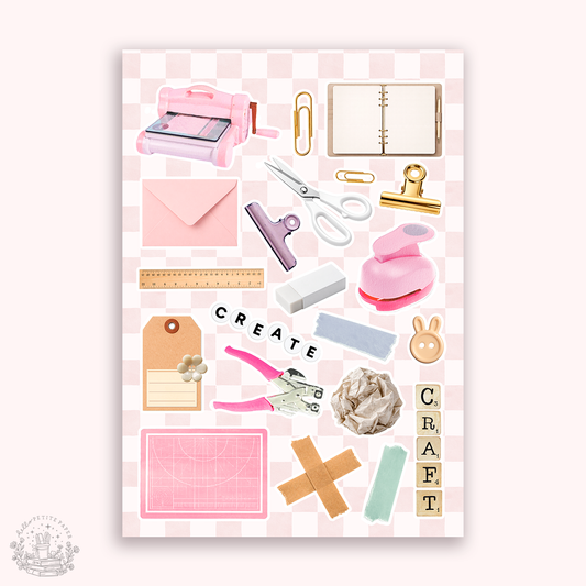 Junk Journaling deco stickers - Crafty (A022)