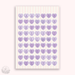 Junk Journaling deco stickers - Heart Alphabet (various colors)