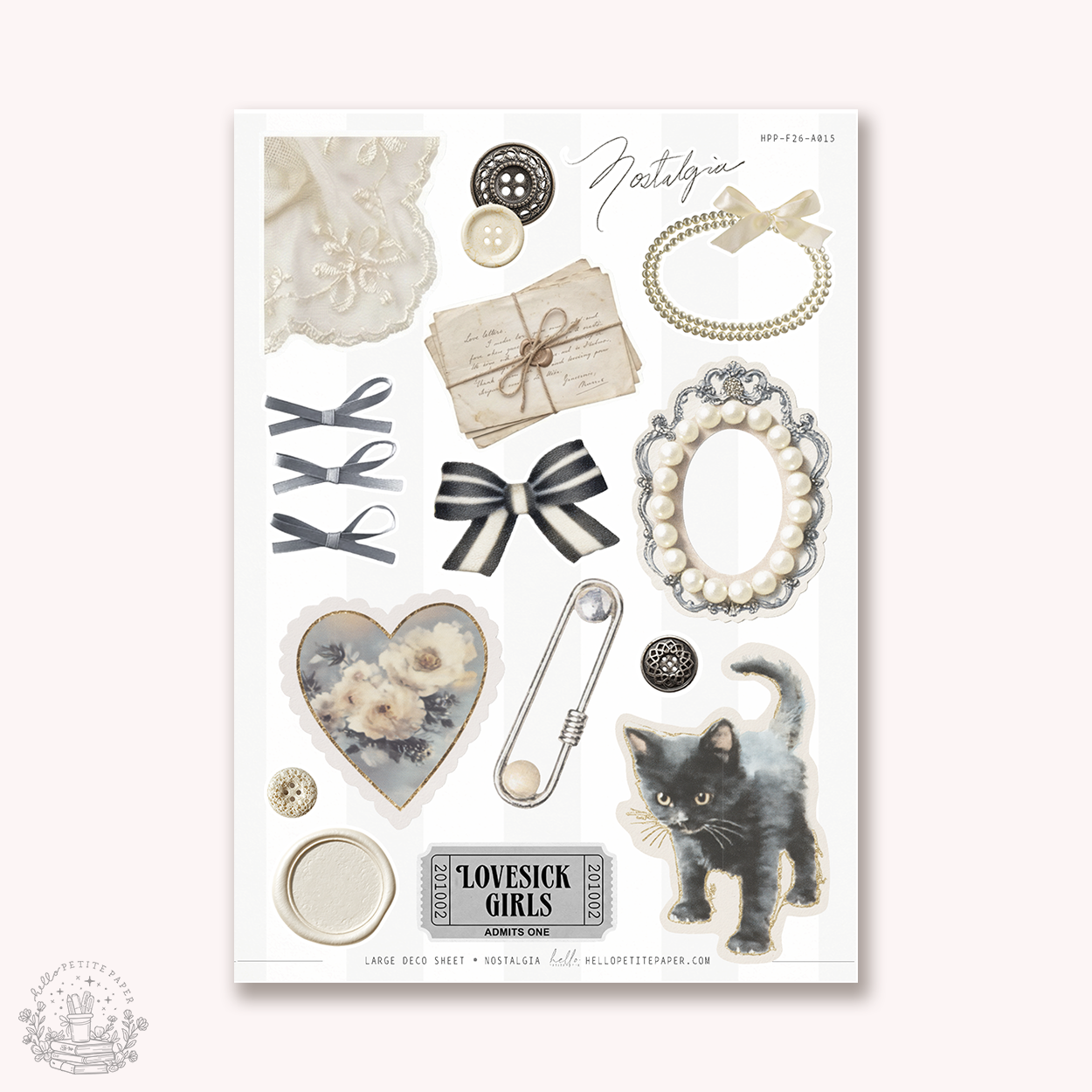 Junk Journaling deco stickers - Nostalgia (A015)