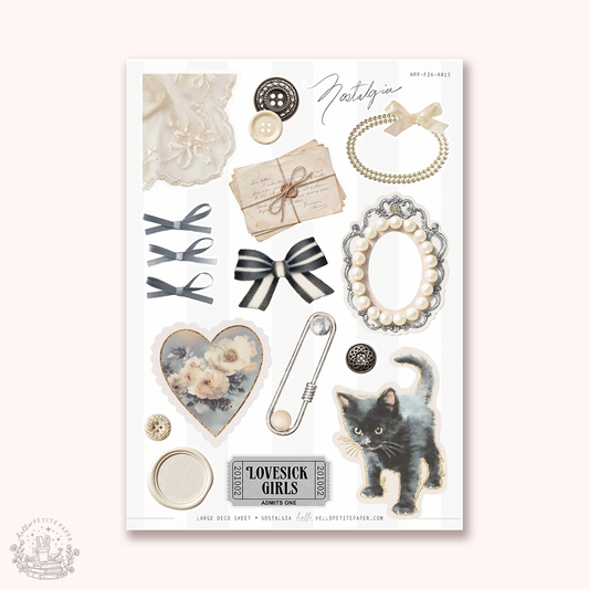Junk Journaling deco stickers - Nostalgia (A015)