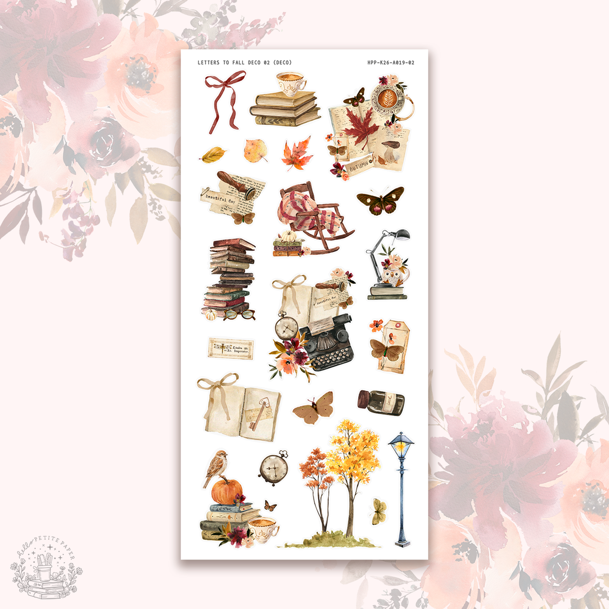 Letters to Fall - Deco stickers (choose from 8 designs).