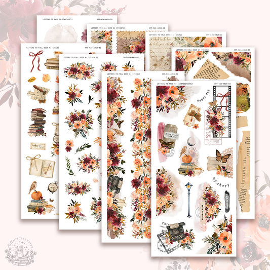 Letters to Fall - Deco stickers (choose from 8 designs).