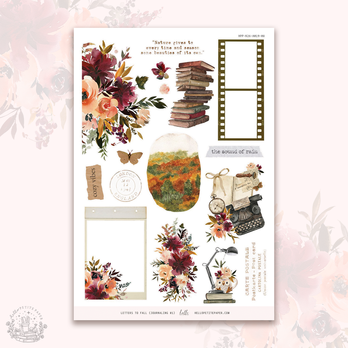 Letters to Fall  - Journaling Sticker Kit.