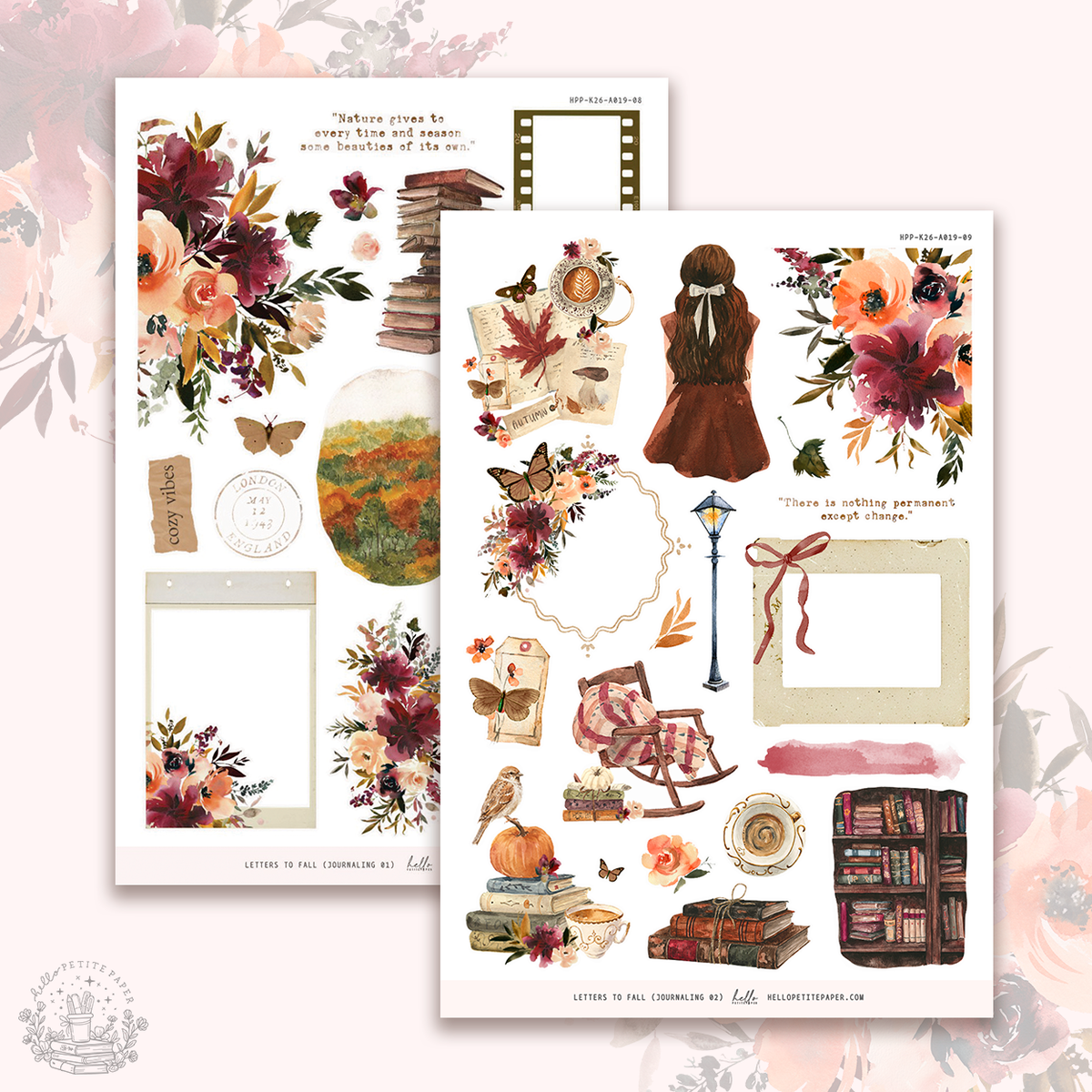 Letters to Fall  - Journaling Sticker Kit.