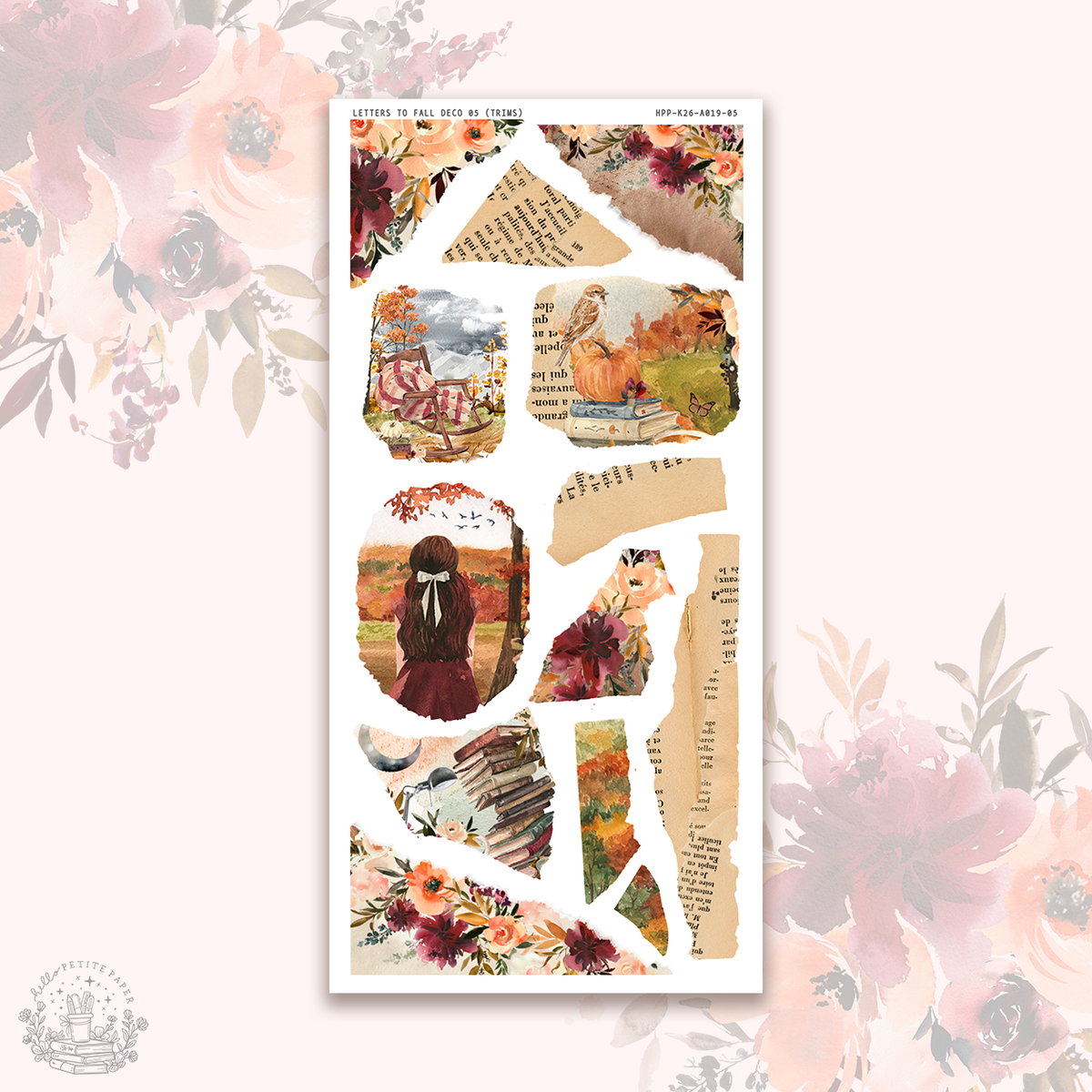 Letters to Fall - Deco stickers (choose from 8 designs).