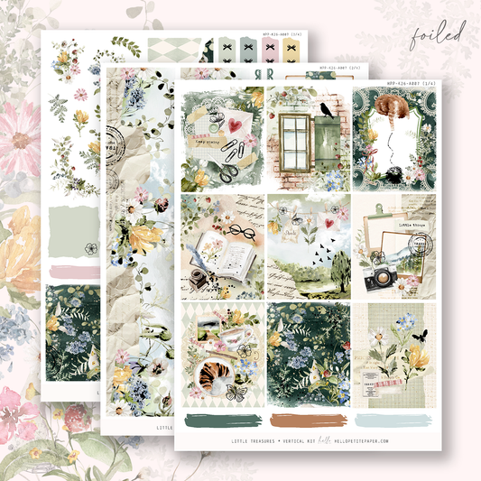 Little Treasures - gold FOILED sticker kit