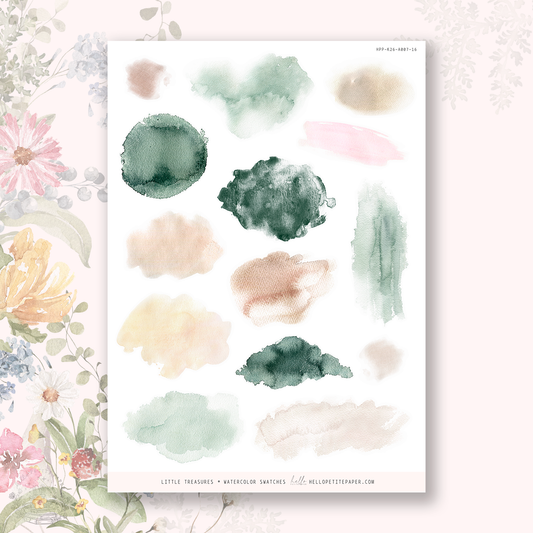 Little treasures  - Watercolor Swatches stickers