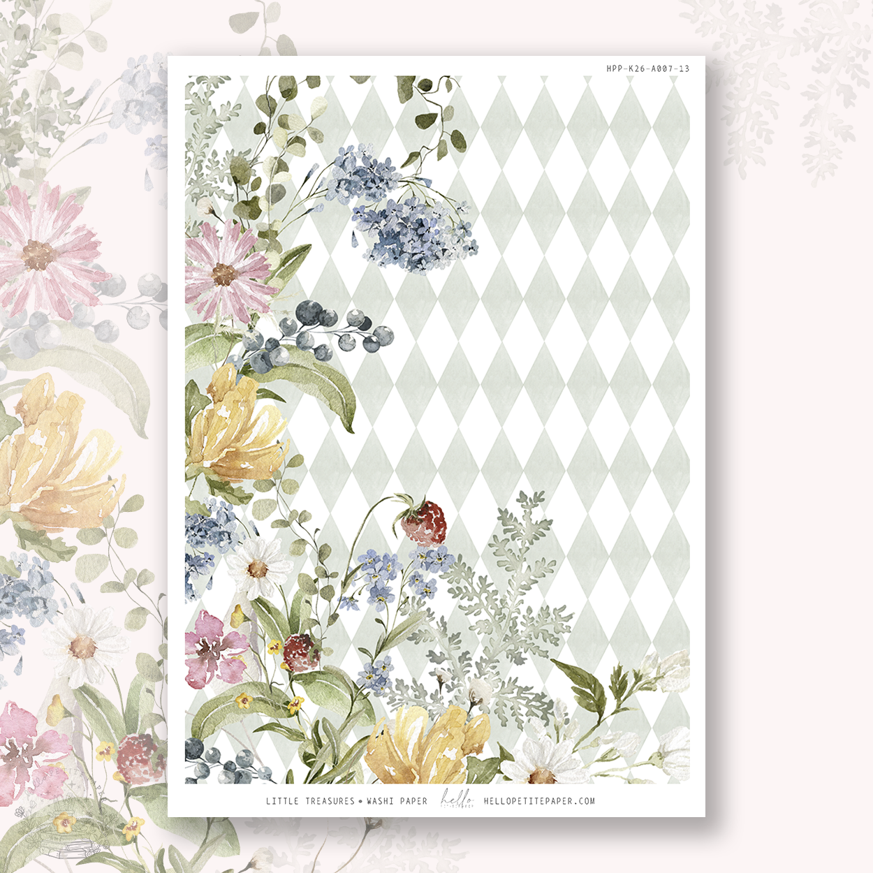 Little treasures - tearable washi sticker sheet