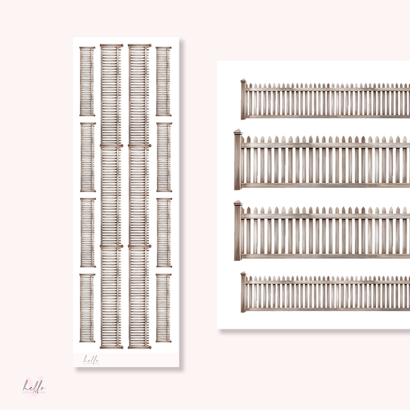 Long Fences v1 - planner stickers