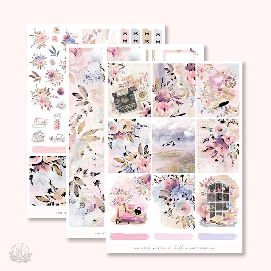 Love Letters - FOILED KIT - premium matte paper sticker kit