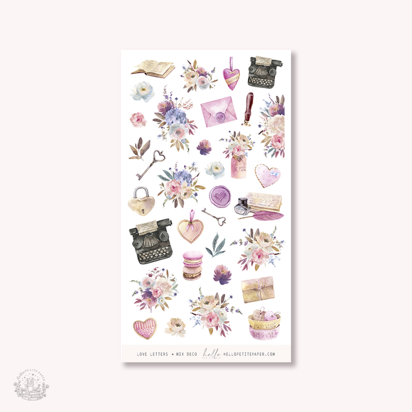 Love Letters - MIX deco, planner stickers