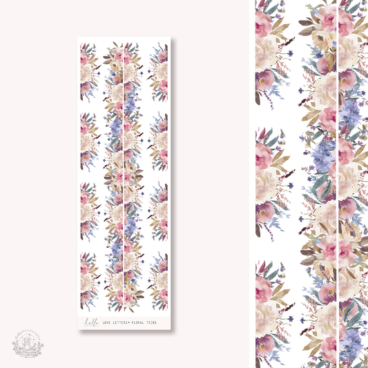 Love Letters - floral trims | planner stickers