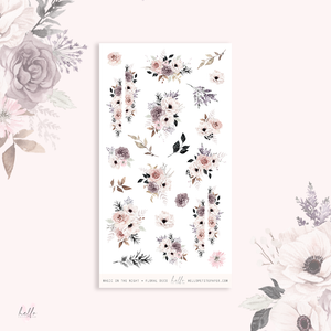 Magic in the night - floral deco, planner stickers