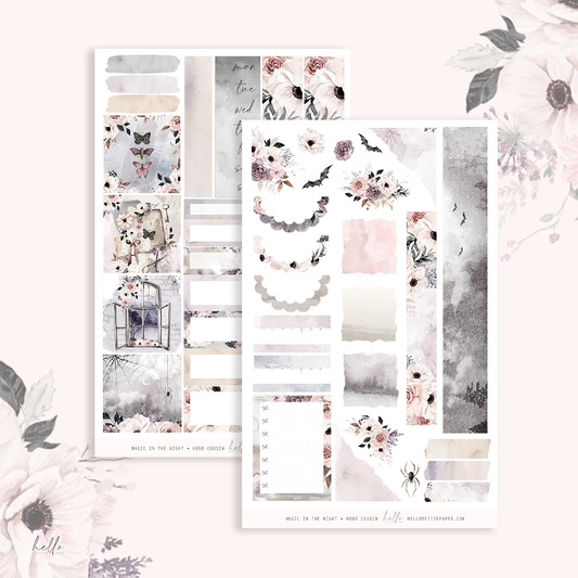Magic in the night -  Hobonichi Cousin Sticker Kit