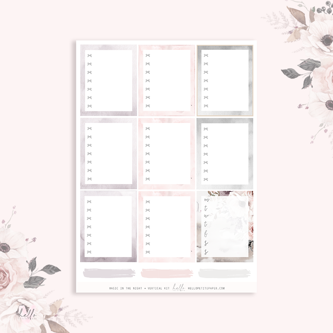 Magic in the night - FOILED KIT - premium matte paper sticker kit