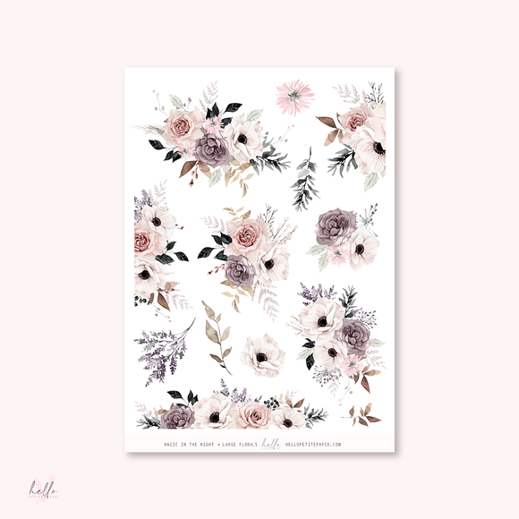 Magic in the night - Large Floral Deco Stickers
