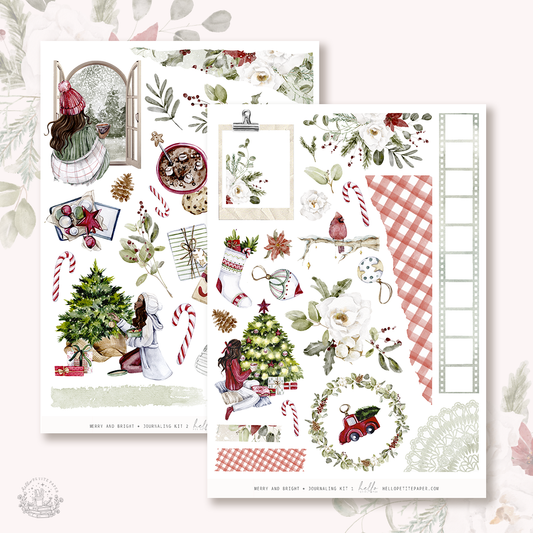 Merry and Bright - Journaling Sticker Kit