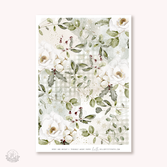 Washi paper - Merry and Bright | tearable washi sheet (1 sheet)