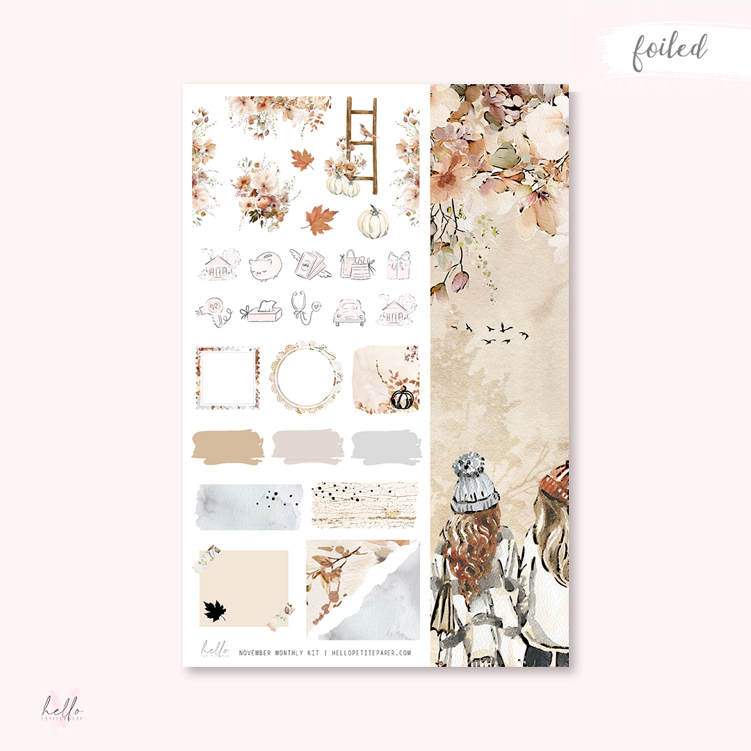 November Monthly Sticker Kit