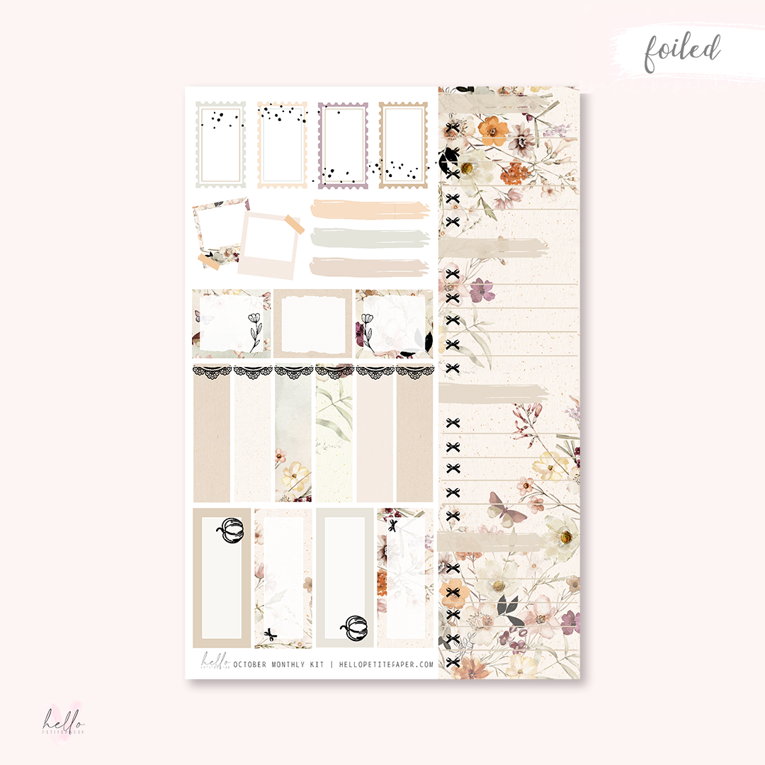 October Monthly Sticker Kit