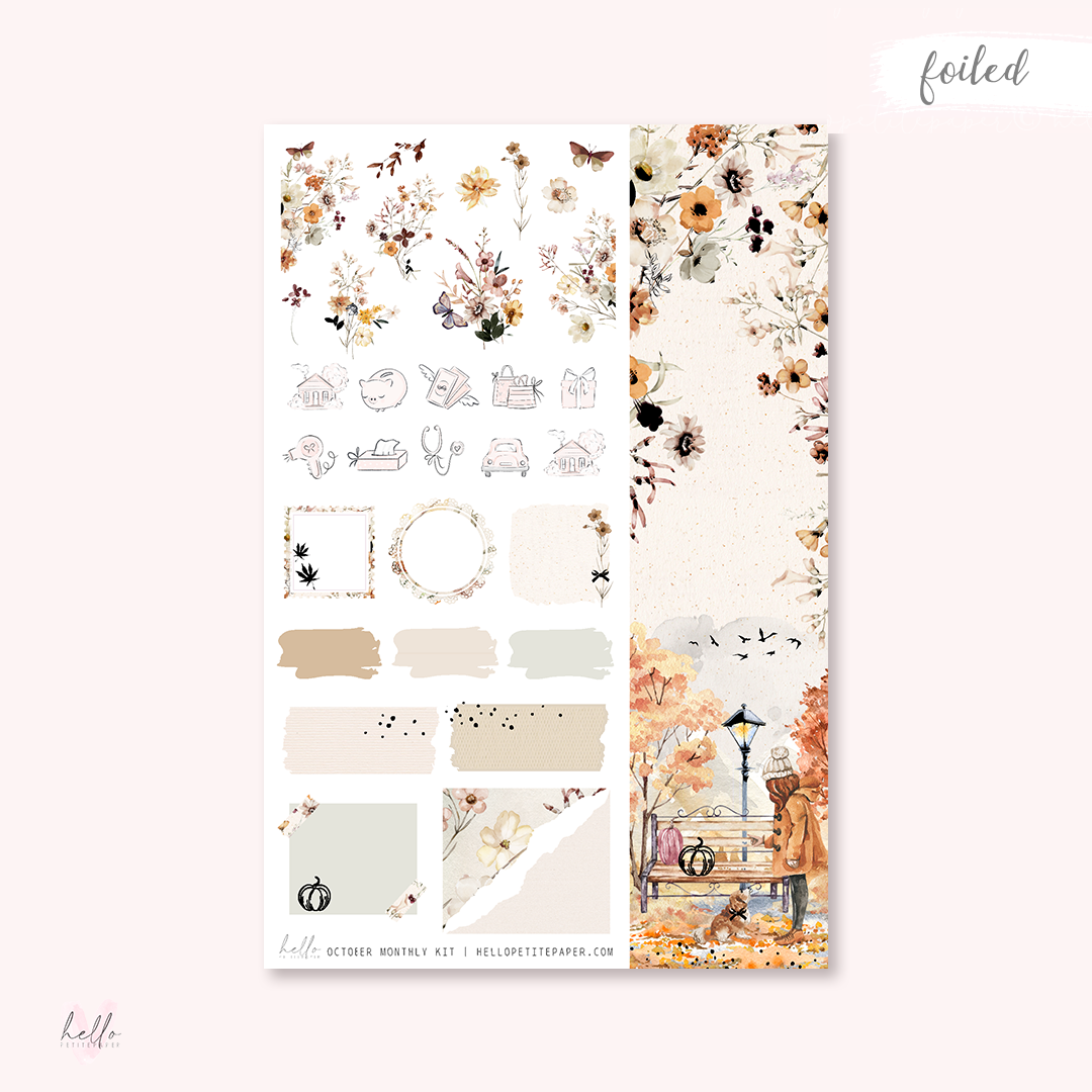 October Monthly Sticker Kit