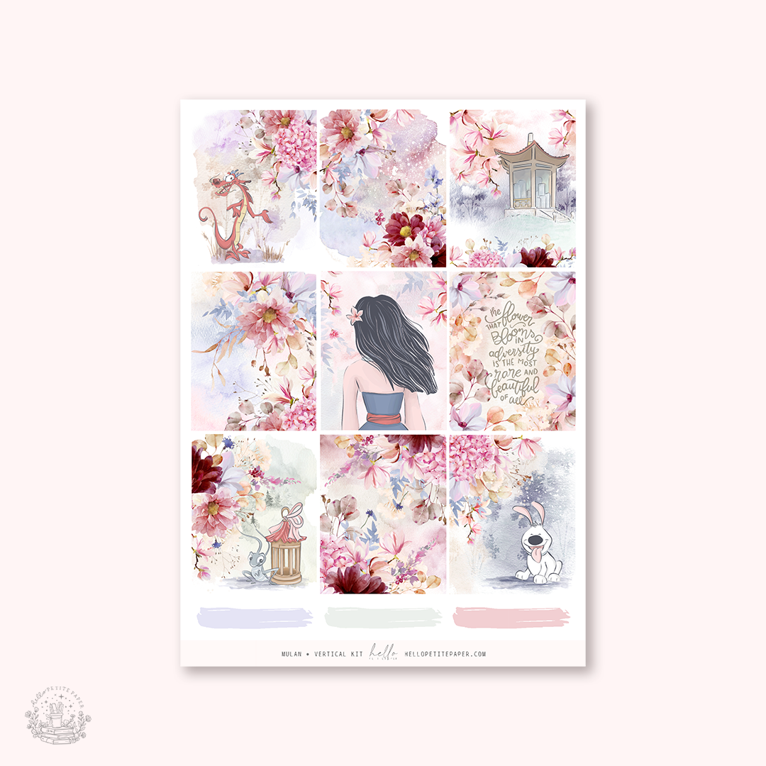 Mulan - planner sticker kit (4 sheets or a la carte)