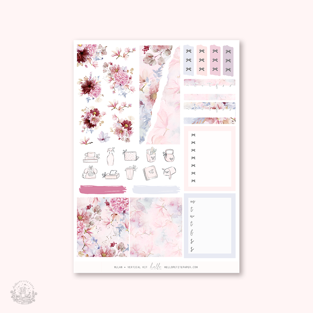 Mulan - planner sticker kit (4 sheets or a la carte)