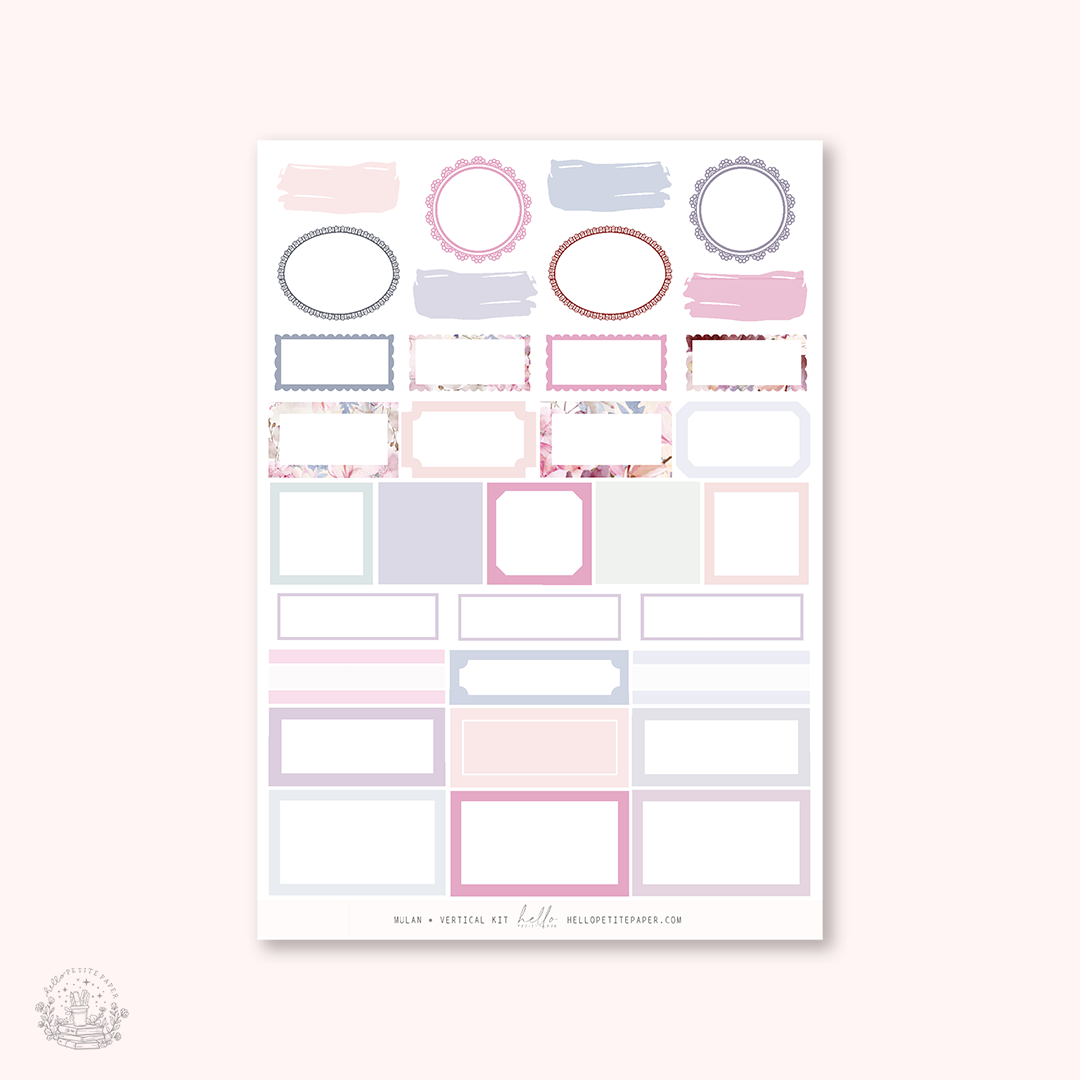 Mulan - FOILED KIT - premium matte paper sticker kit