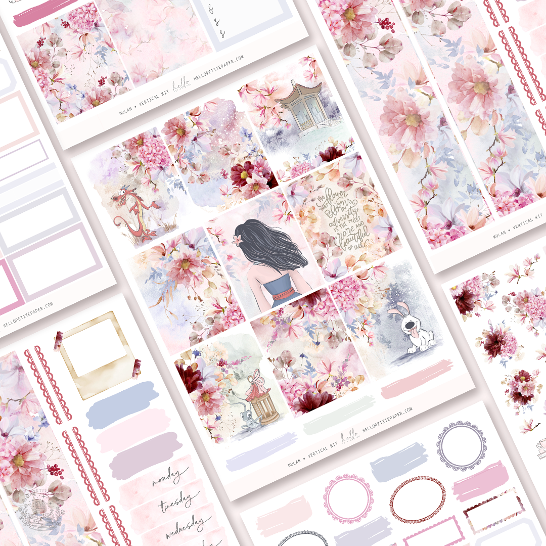 Mulan - planner sticker kit (4 sheets or a la carte)