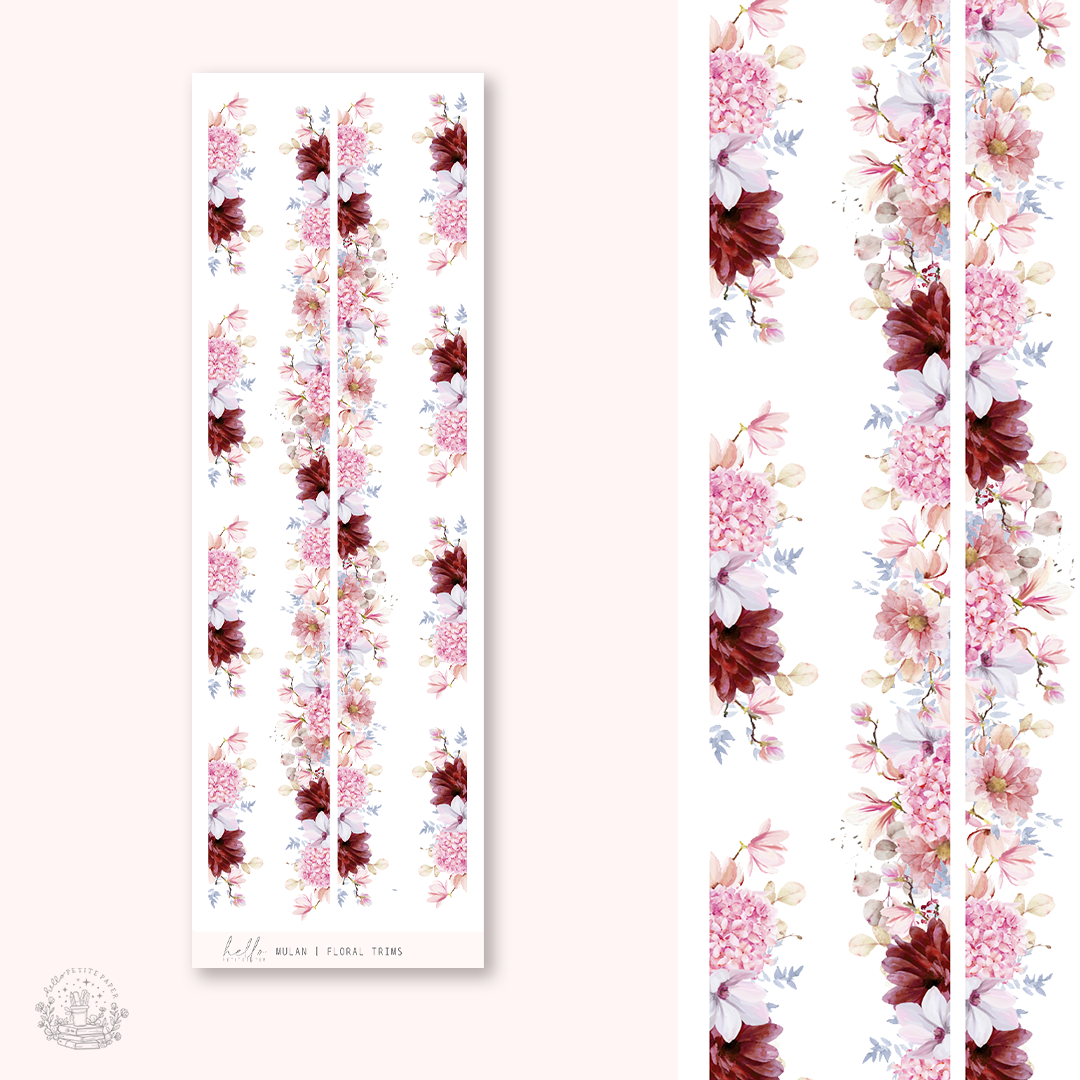 Mulan - floral trims | planner stickers