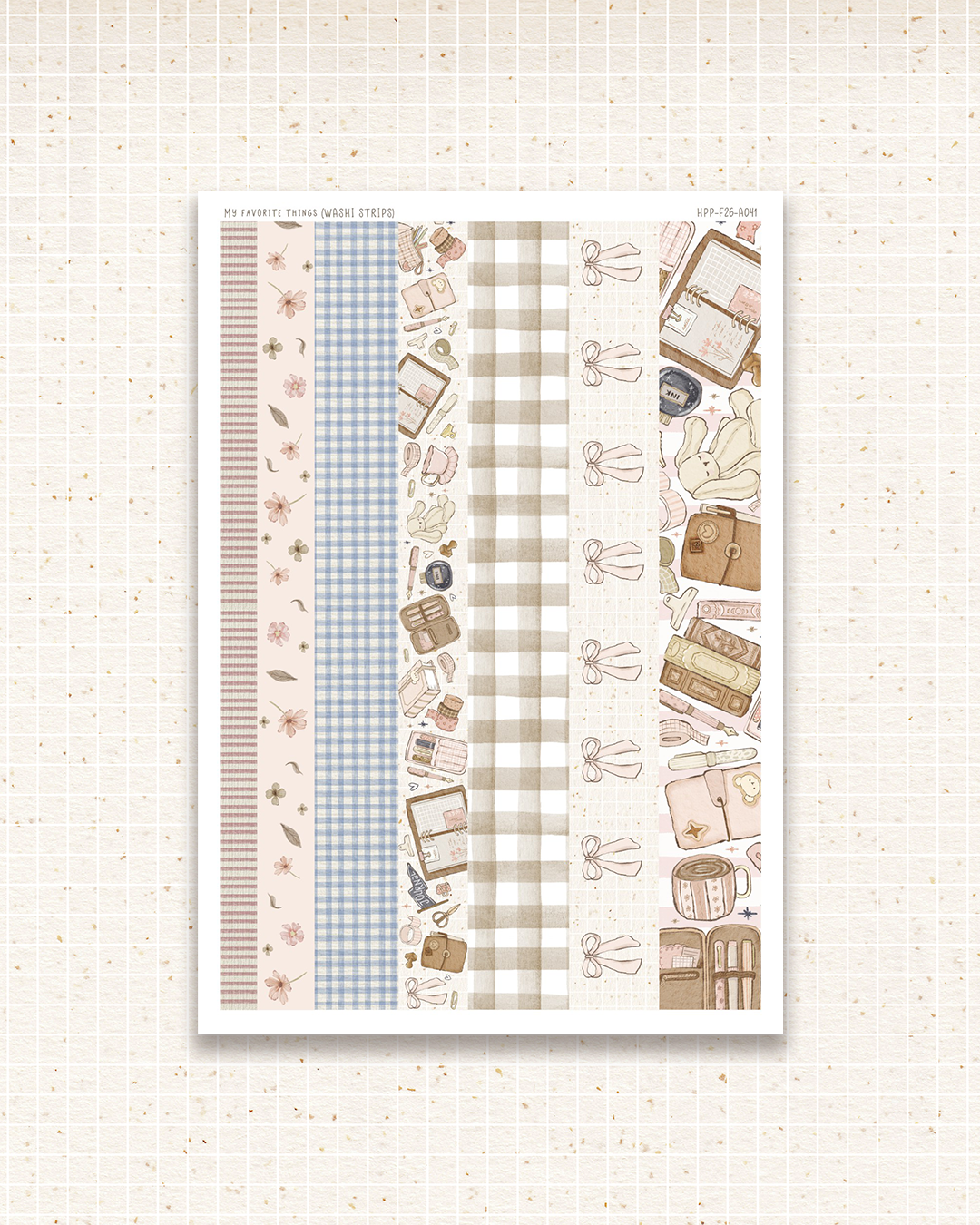 Doodle deco stickers -  My favorite things 05 (washi strips).