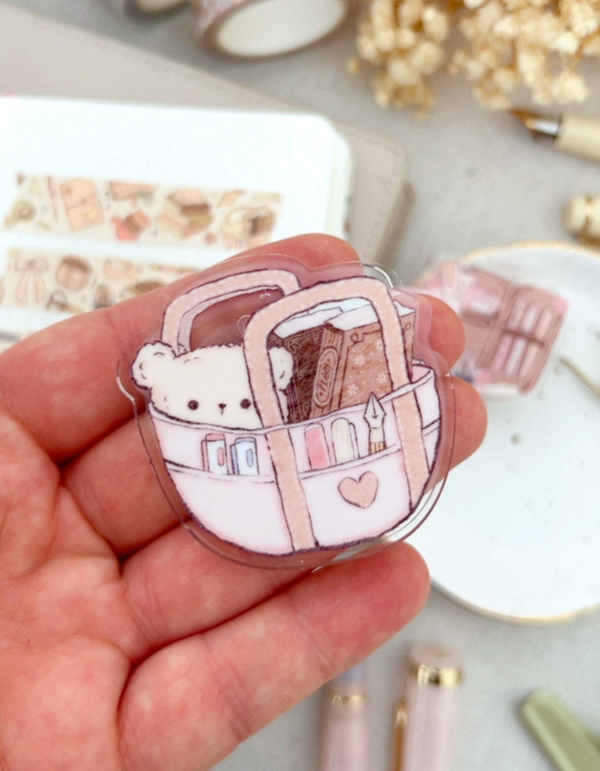 Acrylic clip - My favorite things (Totebag) (A002)