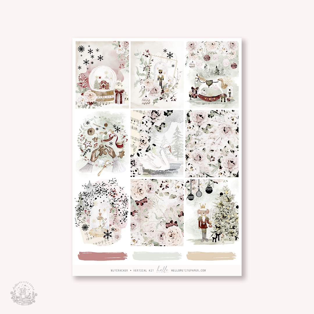 Nutcracker - rose gold FOILED KIT - premium matte paper sticker kit