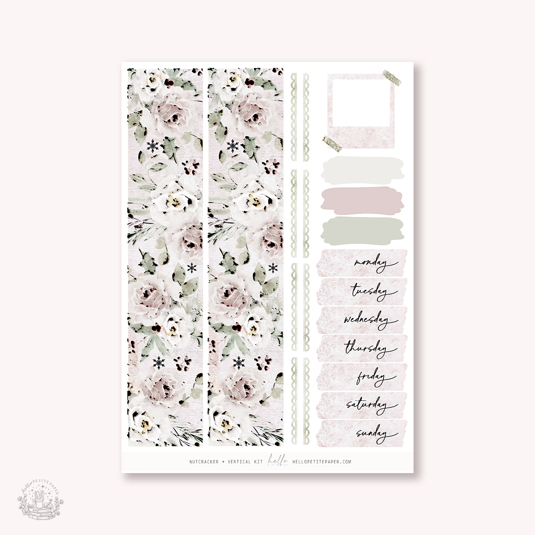 Nutcracker - rose gold FOILED KIT - premium matte paper sticker kit