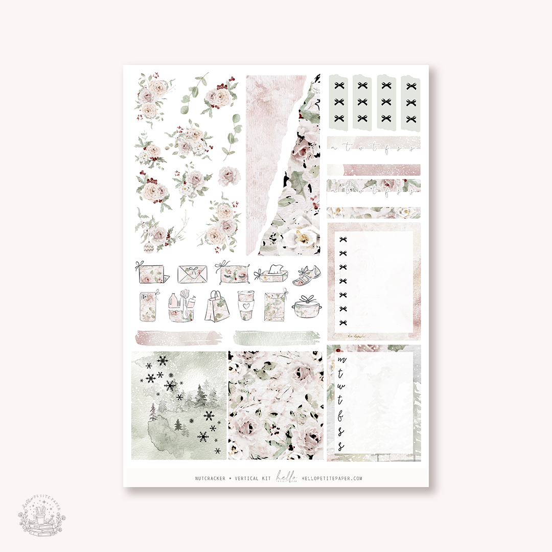 Nutcracker - rose gold FOILED KIT - premium matte paper sticker kit