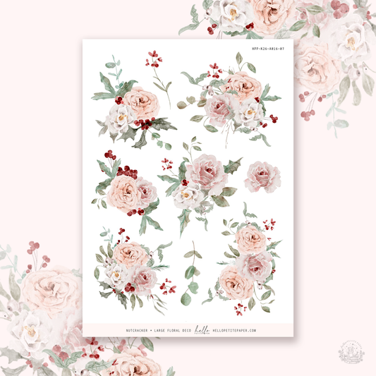 Nutcracker- Large Floral Deco Stickers.