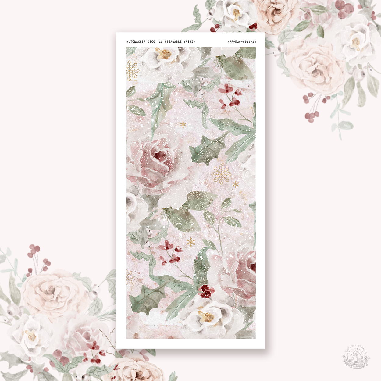 Nutcracker -  tearable washi sticker sheet